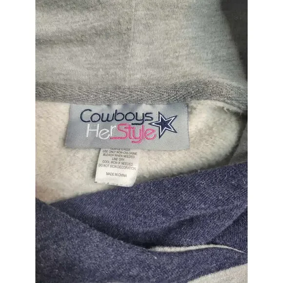 Cowboys Her Style Dallas Cowboys Hoodie Women's Size Medium NFL Football - Picture 5 of 6